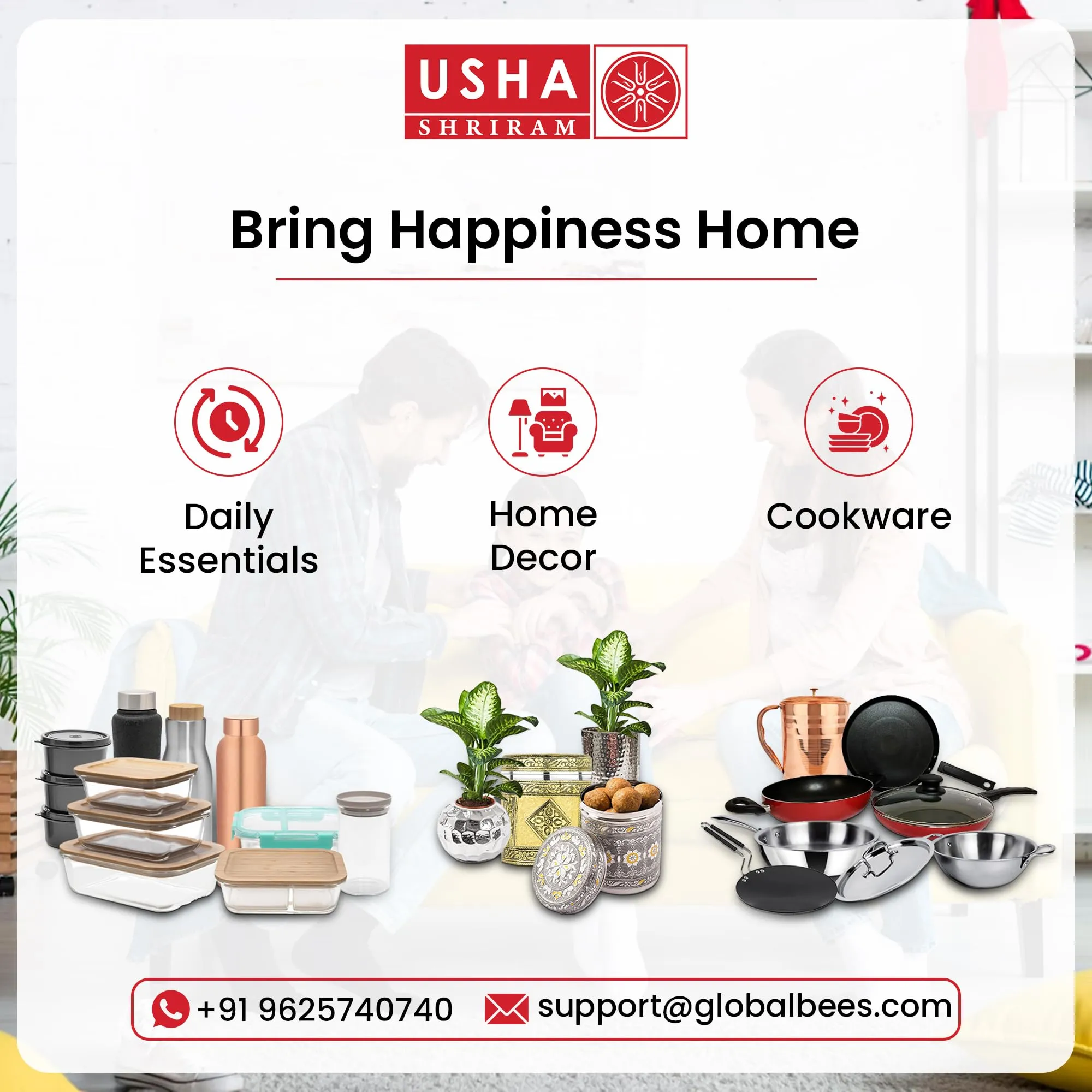 USHA SHRIRAM Stainless Steel Insulated Casserole Variation (Casserole   Tawa)
