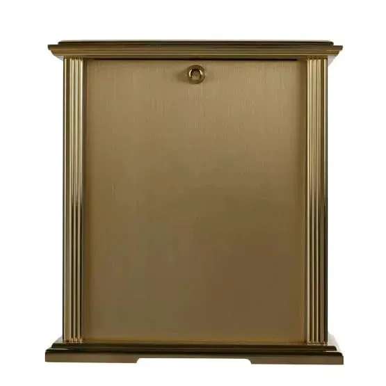 WM.Widdop. Gold Mantel Clock Navy Face - W2940