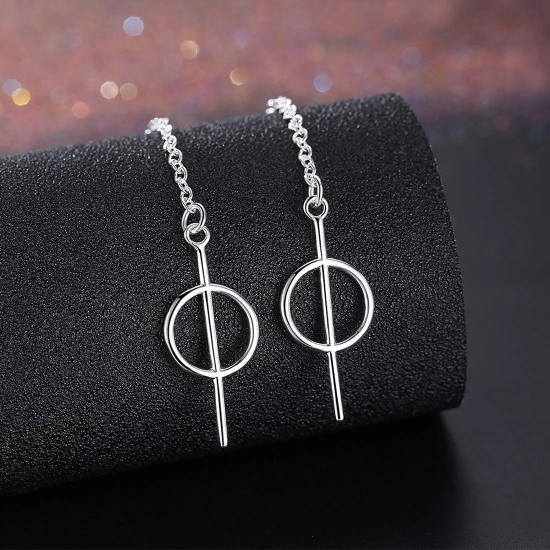 Yellow Chimes Statement Thread Modern Alloy Drop Earring for Women & Girls