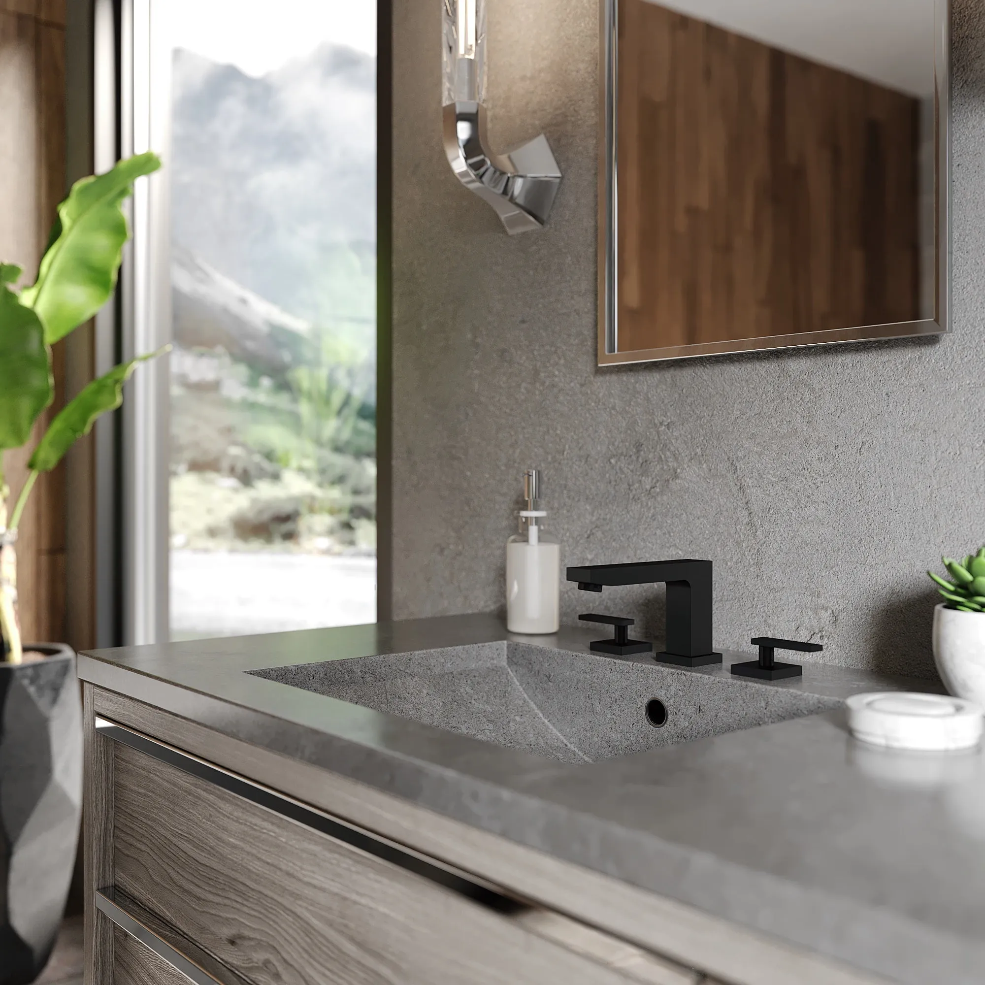 ZLINE Crystal Bay Bath Faucet with in Black Matte (CBY-BF-BM)